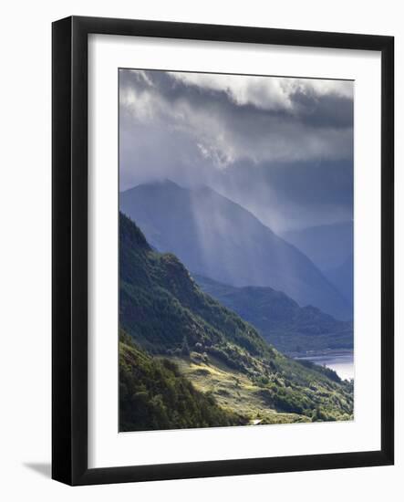 View from Carr Brae Towards Head of Loch Duich and Five Sisters of Kintail with Sunlight Bursting T-Lee Frost-Framed Photographic Print