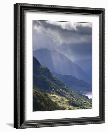 View from Carr Brae Towards Head of Loch Duich and Five Sisters of Kintail with Sunlight Bursting T-Lee Frost-Framed Photographic Print