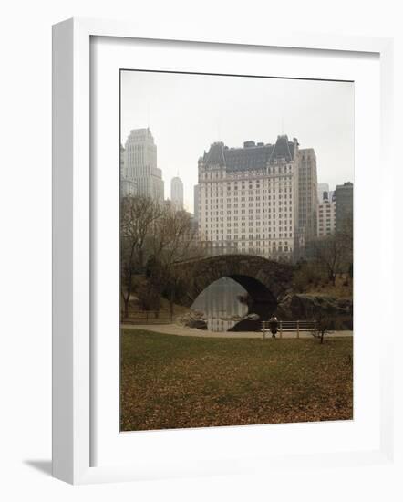 View from Central Park with Plaza Hotel in the Distance-Dmitri Kessel-Framed Photographic Print