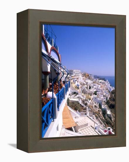 View from Cliffs, Santorini, Greece-Bill Bachmann-Framed Premier Image Canvas