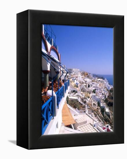 View from Cliffs, Santorini, Greece-Bill Bachmann-Framed Premier Image Canvas