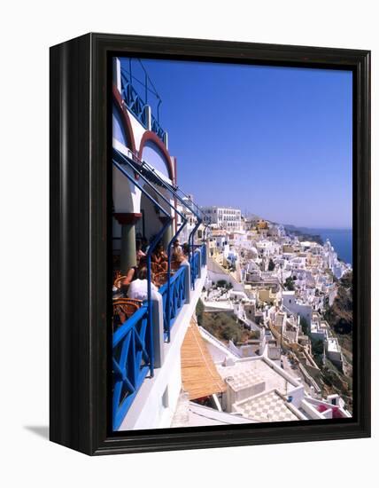 View from Cliffs, Santorini, Greece-Bill Bachmann-Framed Premier Image Canvas