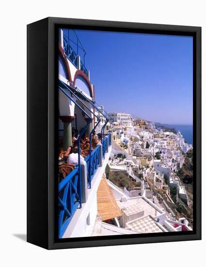 View from Cliffs, Santorini, Greece-Bill Bachmann-Framed Premier Image Canvas