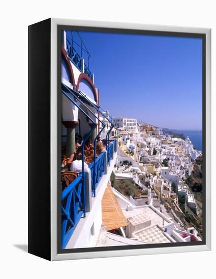 View from Cliffs, Santorini, Greece-Bill Bachmann-Framed Premier Image Canvas