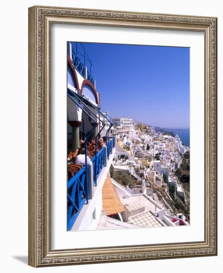 View from Cliffs, Santorini, Greece-Bill Bachmann-Framed Photographic Print