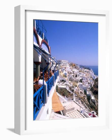 View from Cliffs, Santorini, Greece-Bill Bachmann-Framed Photographic Print