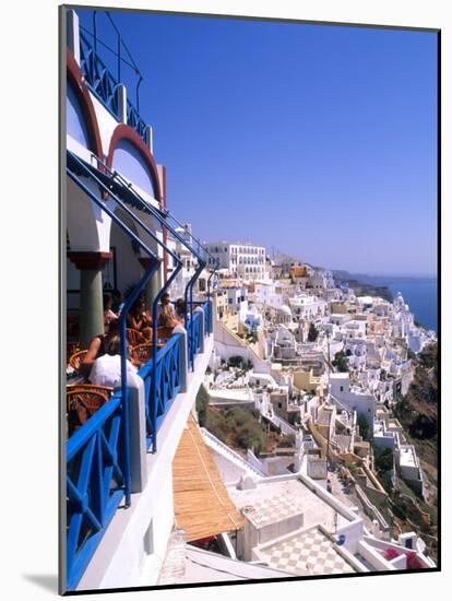 View from Cliffs, Santorini, Greece-Bill Bachmann-Mounted Photographic Print