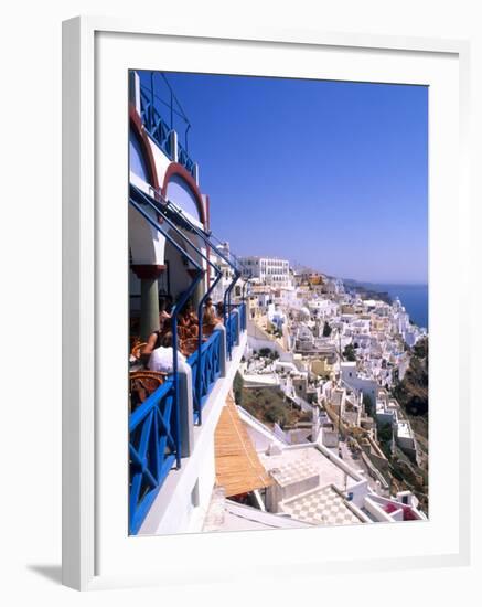 View from Cliffs, Santorini, Greece-Bill Bachmann-Framed Photographic Print