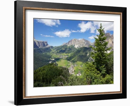 View from Col Alto, Corvara, Badia Valley, Bolzano Province, Trentino-Alto Adige/South Tyrol, Italy-Frank Fell-Framed Photographic Print