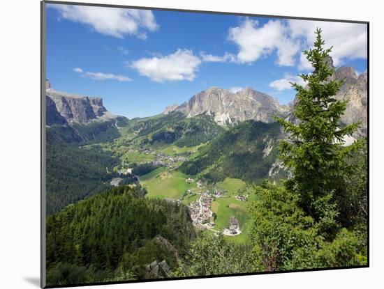 View from Col Alto, Corvara, Badia Valley, Bolzano Province, Trentino-Alto Adige/South Tyrol, Italy-Frank Fell-Mounted Photographic Print