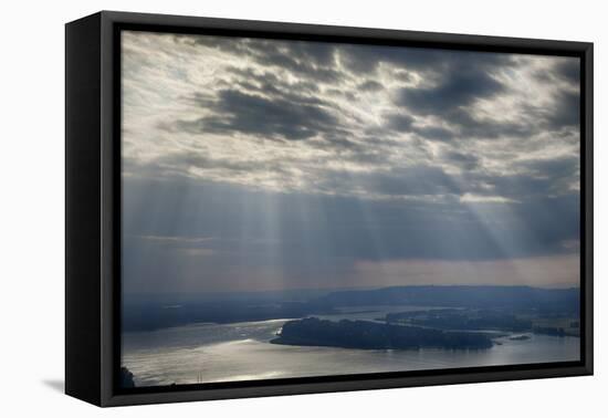 View from Crown Point, Columbia Gorge National Scenic Area, Oregon, USA-Rick A. Brown-Framed Premier Image Canvas