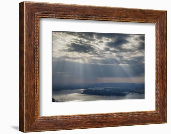 View from Crown Point, Columbia Gorge National Scenic Area, Oregon, USA-Rick A. Brown-Framed Photographic Print
