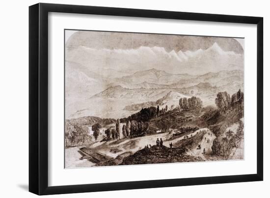 View from Darjeeling, Mount Everest-null-Framed Giclee Print