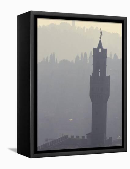 View from Duomo Santa Maria Del Fiore of Hills and Bell Towers, Florence, Tuscany, Italy-Robert Francis-Framed Premier Image Canvas