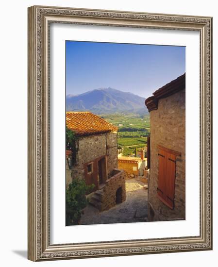 View from Eaus Village of Mont Canigou, Pyrenees-Orientale, Languedoc-Roussillon, Pyrenees, France-David Hughes-Framed Photographic Print