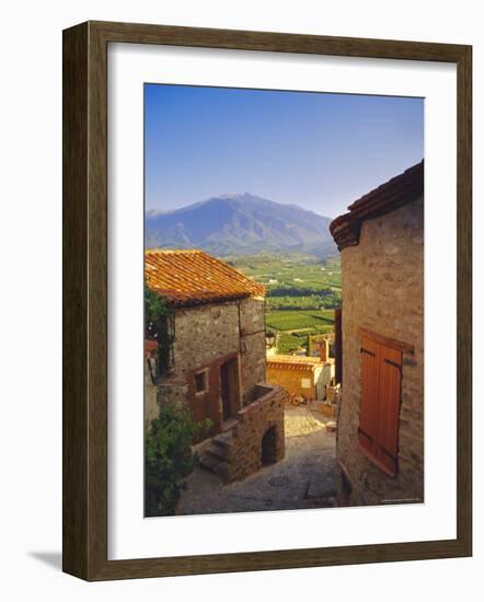 View from Eaus Village of Mont Canigou, Pyrenees-Orientale, Languedoc-Roussillon, Pyrenees, France-David Hughes-Framed Photographic Print