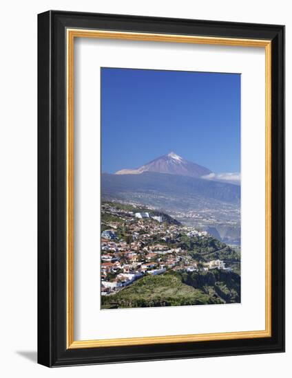 View from El Sauzal to Puerto De La Cruz and Pico Del Teide, Tenerife, Canary Islands, Spain-Markus Lange-Framed Photographic Print