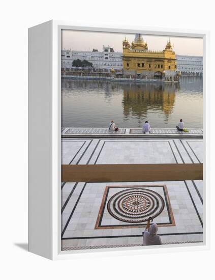 View from Entrance Gate of Holy Pool and Sikh Temple, Golden Temple, Amritsar, Punjab State, India-Eitan Simanor-Framed Premier Image Canvas