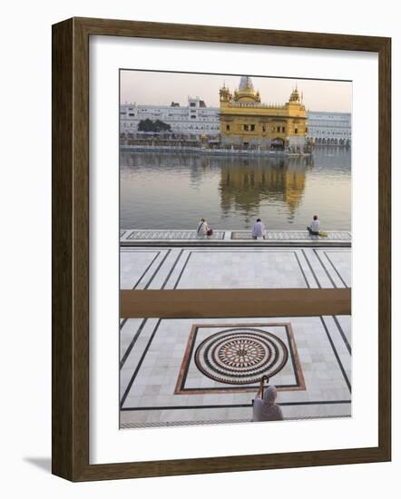 View from Entrance Gate of Holy Pool and Sikh Temple, Golden Temple, Amritsar, Punjab State, India-Eitan Simanor-Framed Photographic Print