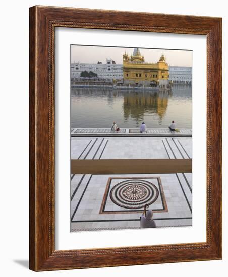 View from Entrance Gate of Holy Pool and Sikh Temple, Golden Temple, Amritsar, Punjab State, India-Eitan Simanor-Framed Photographic Print