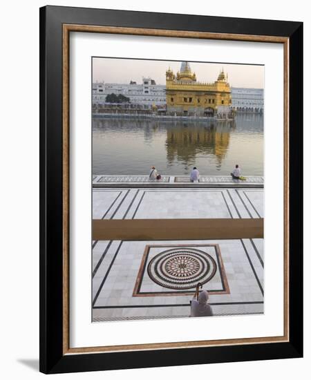 View from Entrance Gate of Holy Pool and Sikh Temple, Golden Temple, Amritsar, Punjab State, India-Eitan Simanor-Framed Photographic Print