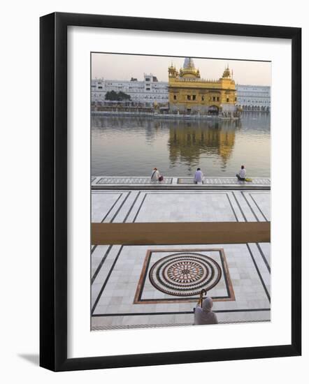 View from Entrance Gate of Holy Pool and Sikh Temple, Golden Temple, Amritsar, Punjab State, India-Eitan Simanor-Framed Photographic Print