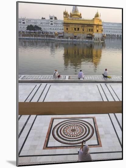 View from Entrance Gate of Holy Pool and Sikh Temple, Golden Temple, Amritsar, Punjab State, India-Eitan Simanor-Mounted Photographic Print