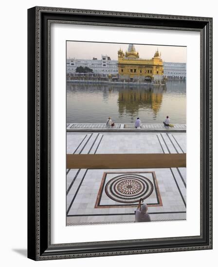 View from Entrance Gate of Holy Pool and Sikh Temple, Golden Temple, Amritsar, Punjab State, India-Eitan Simanor-Framed Photographic Print