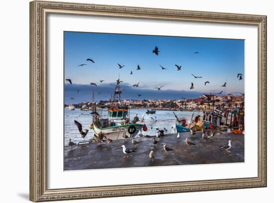 View from Fishing Harbour Towards Old Town, Lagos, Algarve, Portugal-Sabine Lubenow-Framed Photographic Print