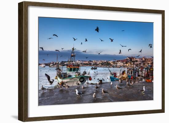 View from Fishing Harbour Towards Old Town, Lagos, Algarve, Portugal-Sabine Lubenow-Framed Photographic Print