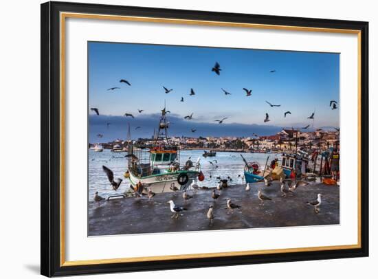 View from Fishing Harbour Towards Old Town, Lagos, Algarve, Portugal-Sabine Lubenow-Framed Photographic Print