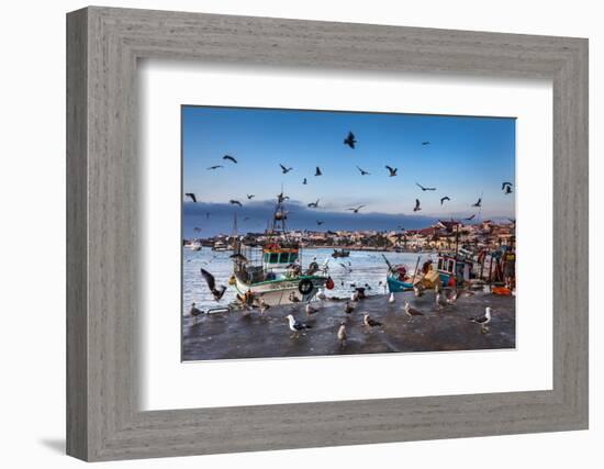 View from Fishing Harbour Towards Old Town, Lagos, Algarve, Portugal-Sabine Lubenow-Framed Photographic Print