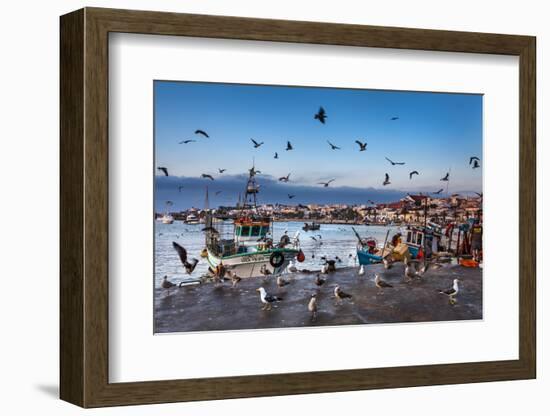 View from Fishing Harbour Towards Old Town, Lagos, Algarve, Portugal-Sabine Lubenow-Framed Photographic Print