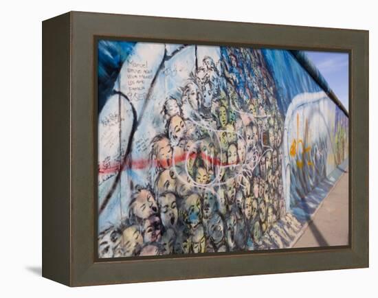 View from Former East Berlin of a Section of Berlin Wall, Berlin, Germany-Gavin Hellier-Framed Premier Image Canvas