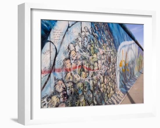 View from Former East Berlin of a Section of Berlin Wall, Berlin, Germany-Gavin Hellier-Framed Photographic Print