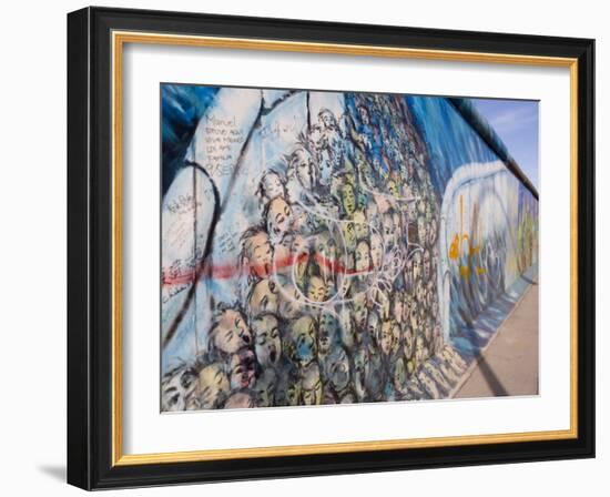 View from Former East Berlin of a Section of Berlin Wall, Berlin, Germany-Gavin Hellier-Framed Photographic Print