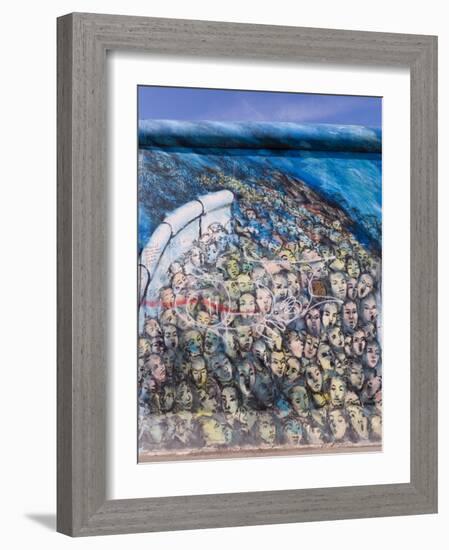 View from Former East Berlin of Section of Berlin Wall, Berlin, Germany-Gavin Hellier-Framed Photographic Print