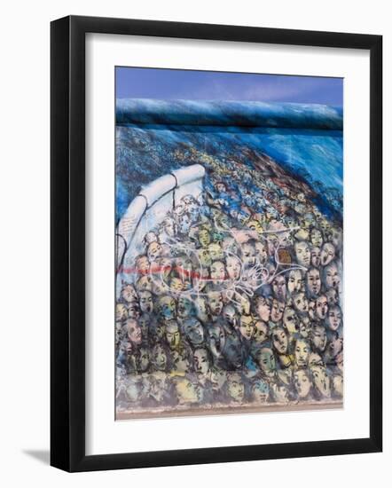 View from Former East Berlin of Section of Berlin Wall, Berlin, Germany-Gavin Hellier-Framed Photographic Print