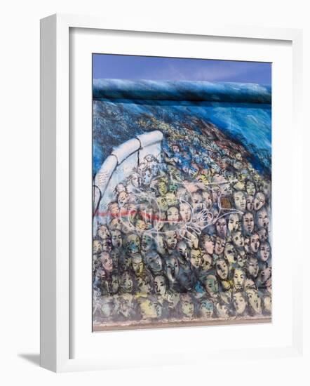 View from Former East Berlin of Section of Berlin Wall, Berlin, Germany-Gavin Hellier-Framed Photographic Print