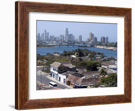 View from Fort San Felipe Towards Boca Grande, Cartagena, Colombia, South America-Ethel Davies-Framed Photographic Print