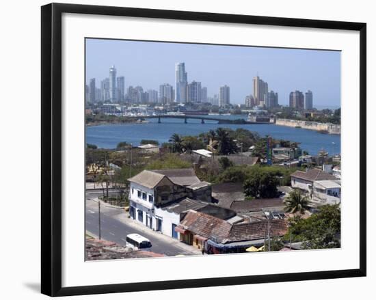 View from Fort San Felipe Towards Boca Grande, Cartagena, Colombia, South America-Ethel Davies-Framed Photographic Print