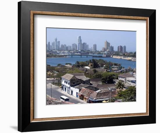 View from Fort San Felipe Towards Boca Grande, Cartagena, Colombia, South America-Ethel Davies-Framed Photographic Print