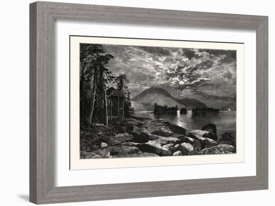 View from Fourteen-Mile Island, Lake George, USA-null-Framed Giclee Print