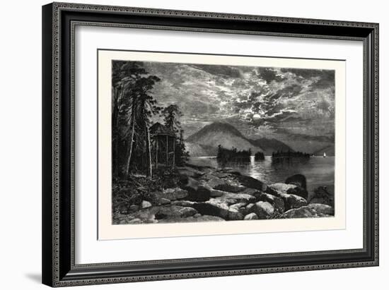 View from Fourteen-Mile Island, Lake George, USA-null-Framed Giclee Print