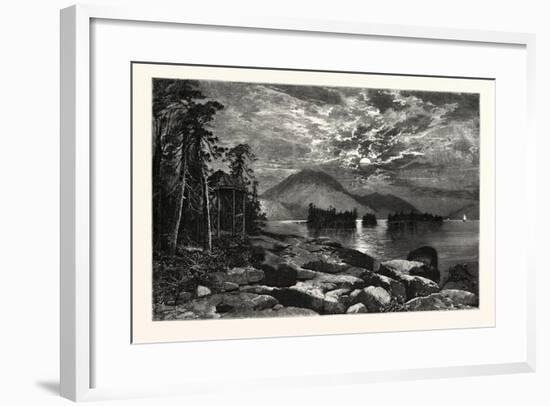 View from Fourteen-Mile Island, Lake George, USA-null-Framed Giclee Print