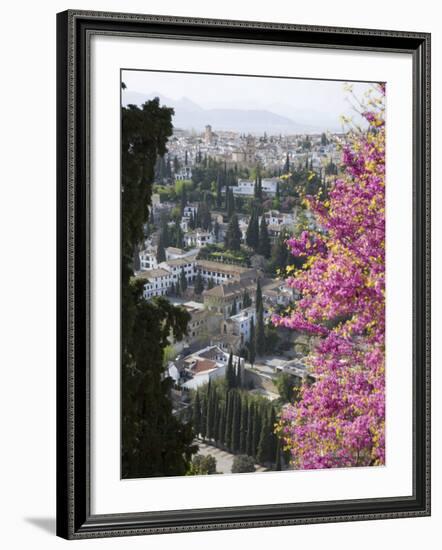 View from Gardens of the Generalife to the Albaicin District, Granada, Andalucia-Ruth Tomlinson-Framed Photographic Print