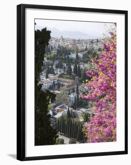 View from Gardens of the Generalife to the Albaicin District, Granada, Andalucia-Ruth Tomlinson-Framed Photographic Print