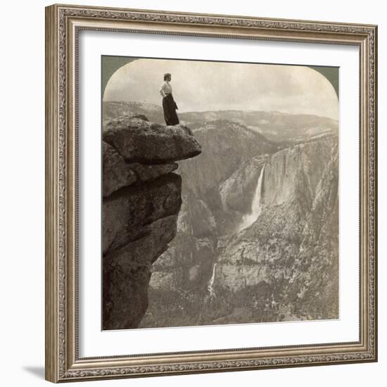 View from Glacier Point, Yosemite Valley, California, USA, 1902-Underwood & Underwood-Framed Giclee Print