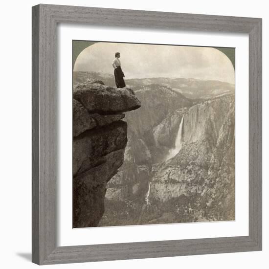 View from Glacier Point, Yosemite Valley, California, USA, 1902-Underwood & Underwood-Framed Giclee Print