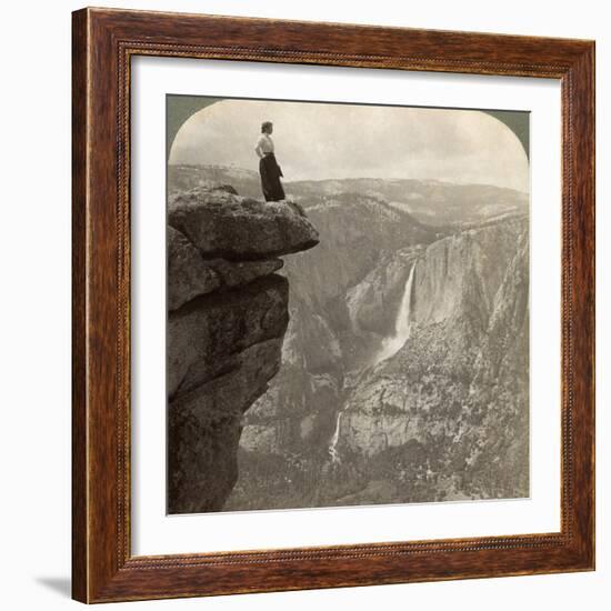 View from Glacier Point, Yosemite Valley, California, USA, 1902-Underwood & Underwood-Framed Giclee Print